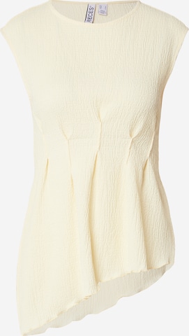 Top 'PCMALIE' di PIECES in giallo: frontale
