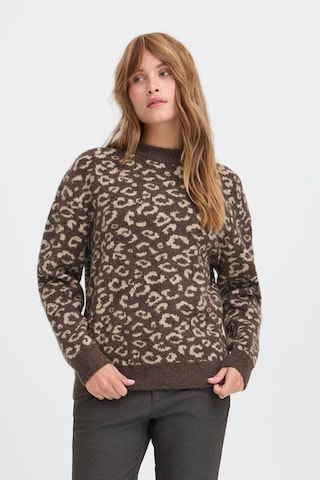 Pull-over 'PZARTHA' Pulz en marron : devant