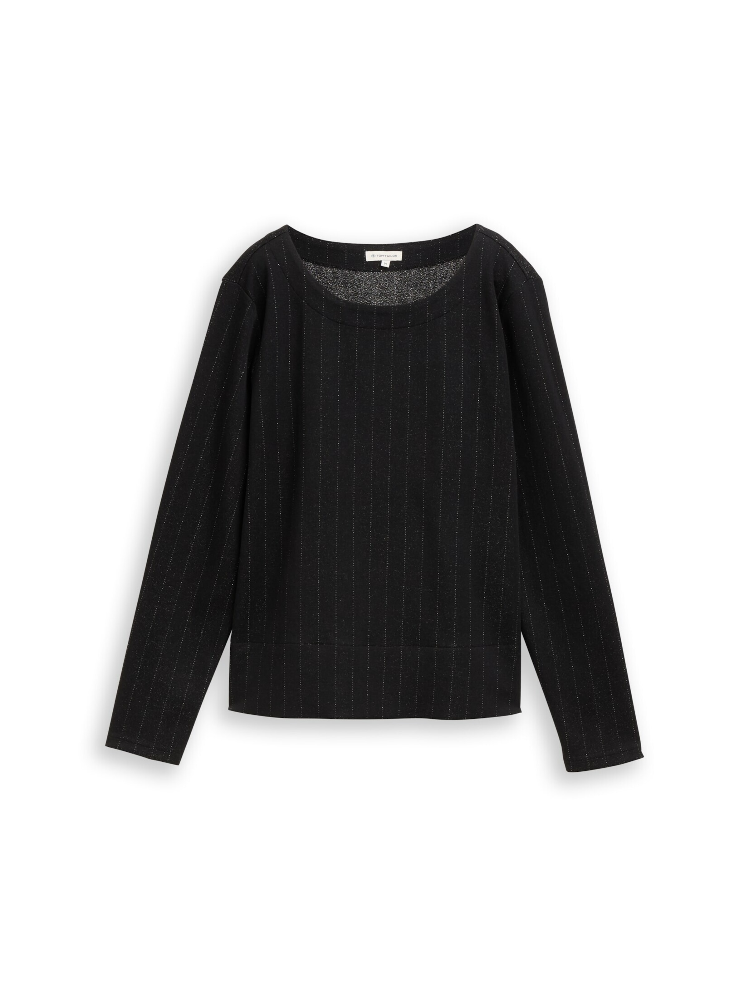 TOM TAILOR Shirt in Zwart: voorkant