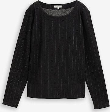 TOM TAILOR Shirt in Zwart: voorkant