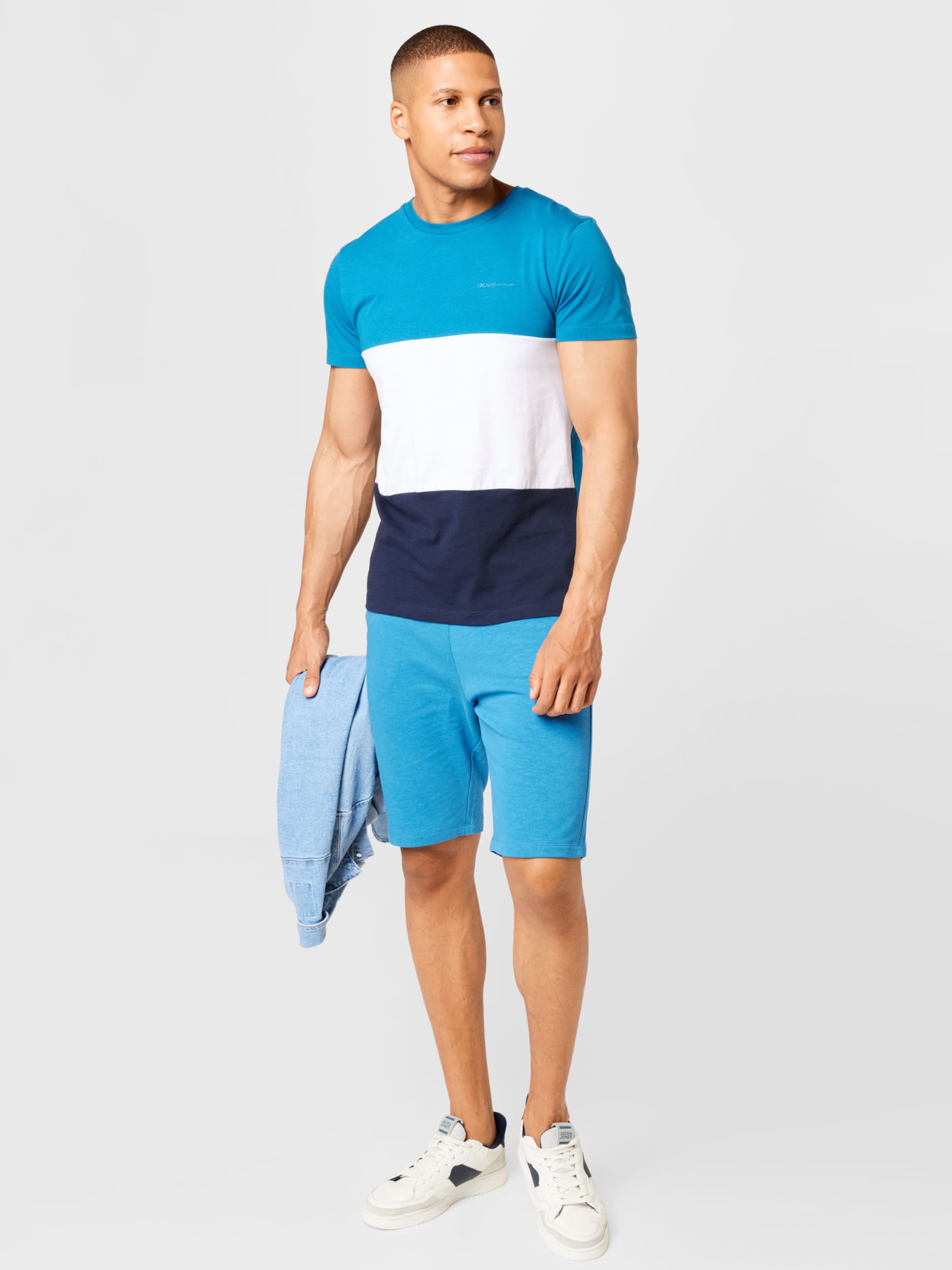 Männer Hosen TOM TAILOR Shorts in Neonblau - YC48577