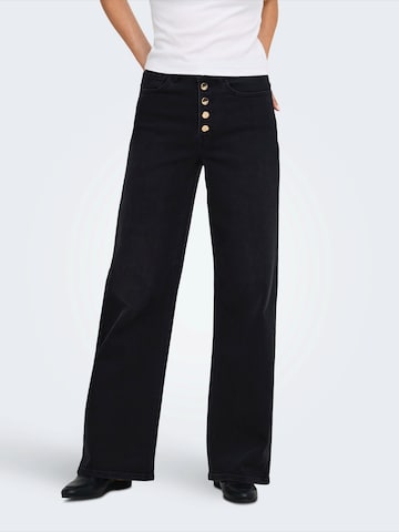 Wide Leg Jean 'ONLMADISON' ONLY en noir : devant