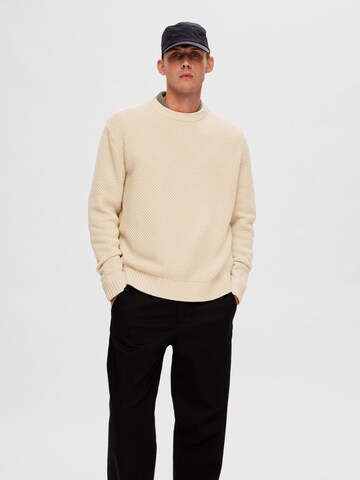 SELECTED HOMME Tröja 'Bert' i beige