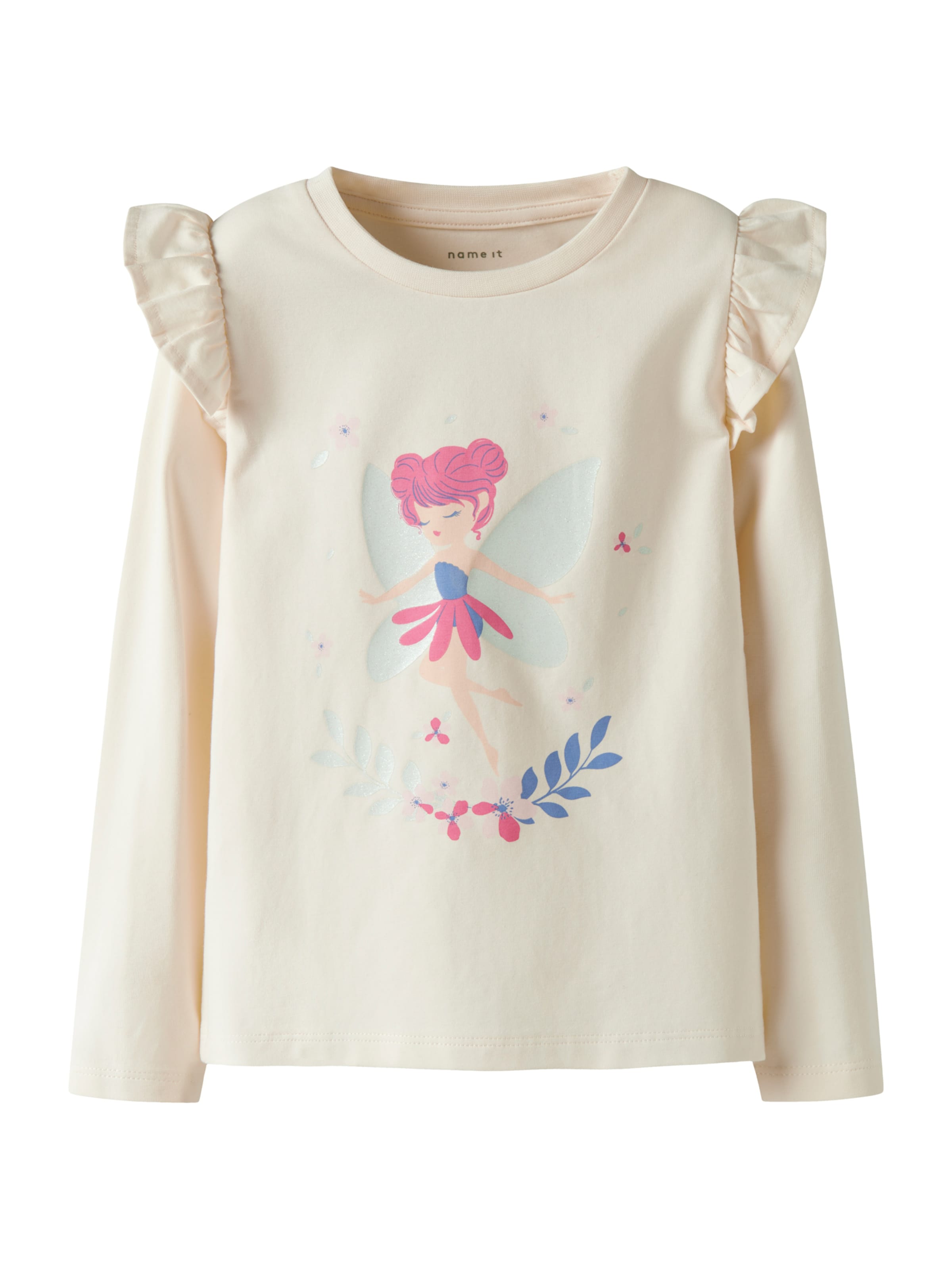 NAME IT Μπλουζάκι 'NMFTIKKA' σε μπεζ: μπροστά