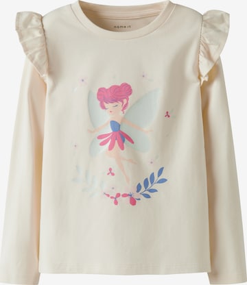 NAME IT Póló 'NMFTIKKA' - bézs: elől