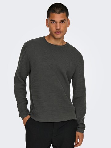 Only & Sons - Pullover 'Eric' em cinzento