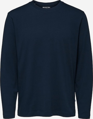 T-Shirt SELECTED HOMME en bleu : devant