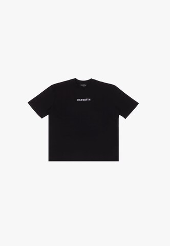 Dropsize T-Shirt 'Peave Dove' in Schwarz: Vorderseite