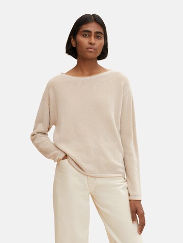 TOM TAILOR Pullover in Beige: predná strana