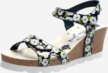 PANAMA JACK Sandalen met riem 'Julia Garden' in Blauw: voorkant