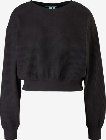 QSSweater majica - crna boja: prednji dio