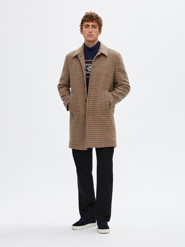 SELECTED HOMME Between-Seasons Coat in Brown