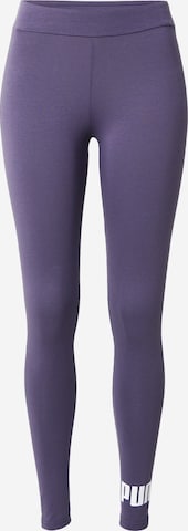 PUMA Skinny Športne hlače 'ESS No. 1' | modra barva: sprednja stran