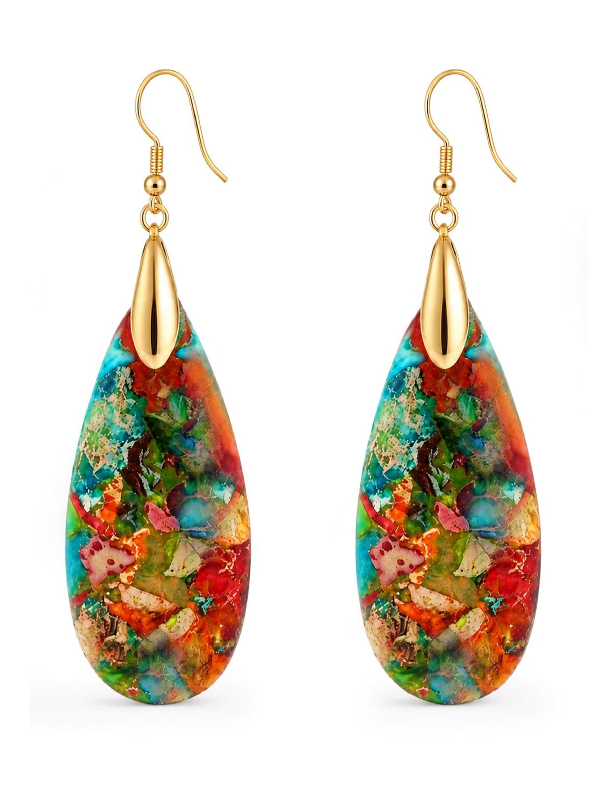 Alster Herz Ohrringe 'Valencia'‌‌‌‌‌‌‌ in Gold: Vorderseite