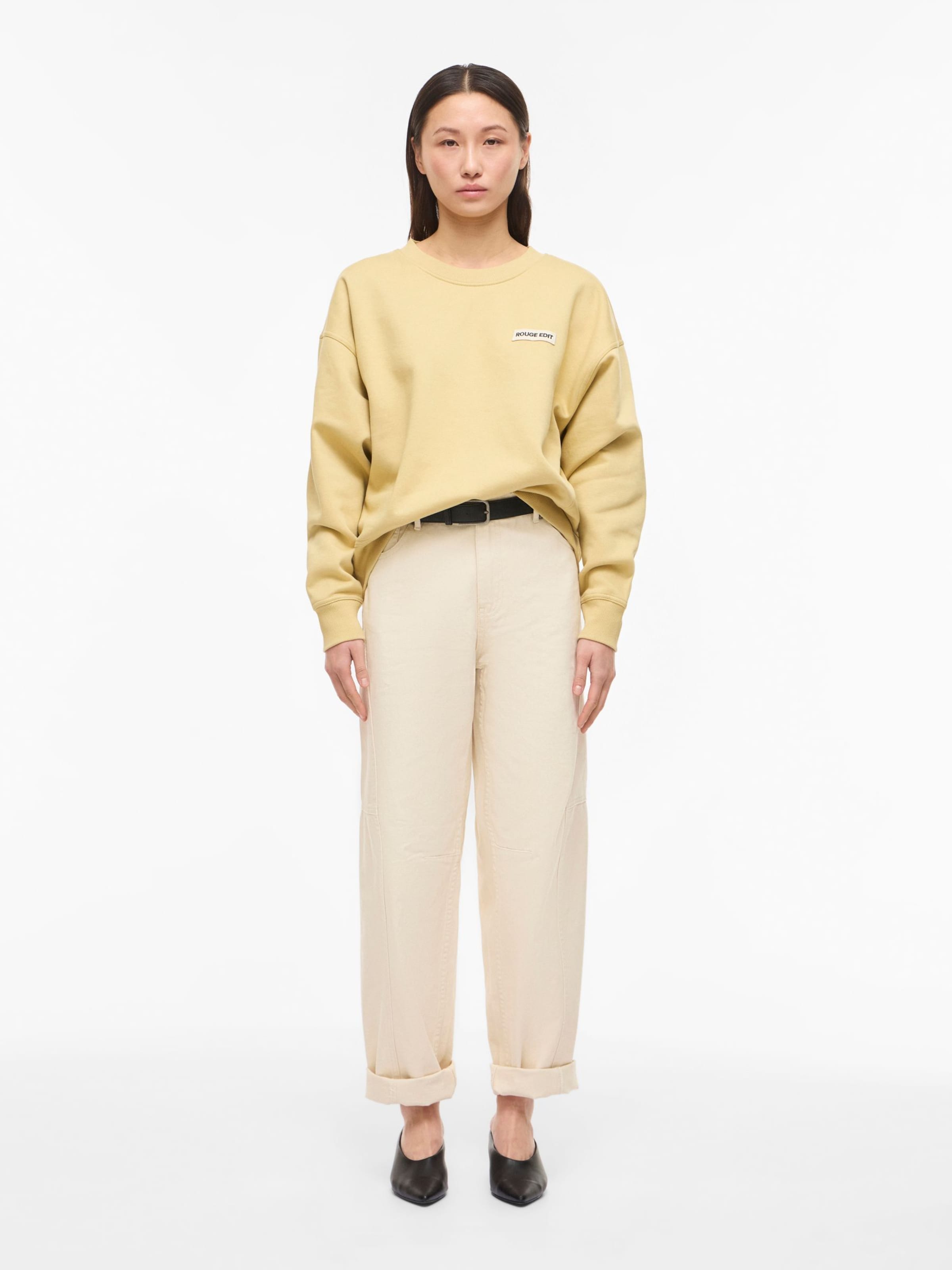 ROUGE EDIT Sweatshirt i gul