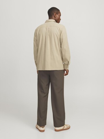 JACK & JONES Comfort fit Overhemd in Beige