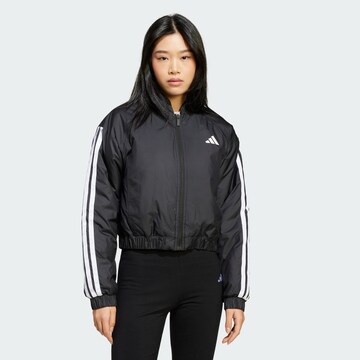 ADIDAS SPORTSWEAR Αθλητικό μπουφάν 'Essentials' σε μαύρο: μπροστά