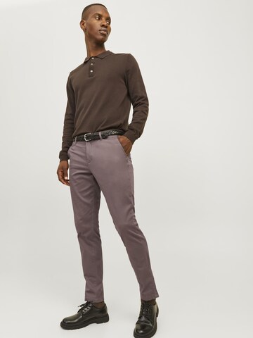 JACK & JONES Slimfit Hose 'JJMarco Bowie' in Lila