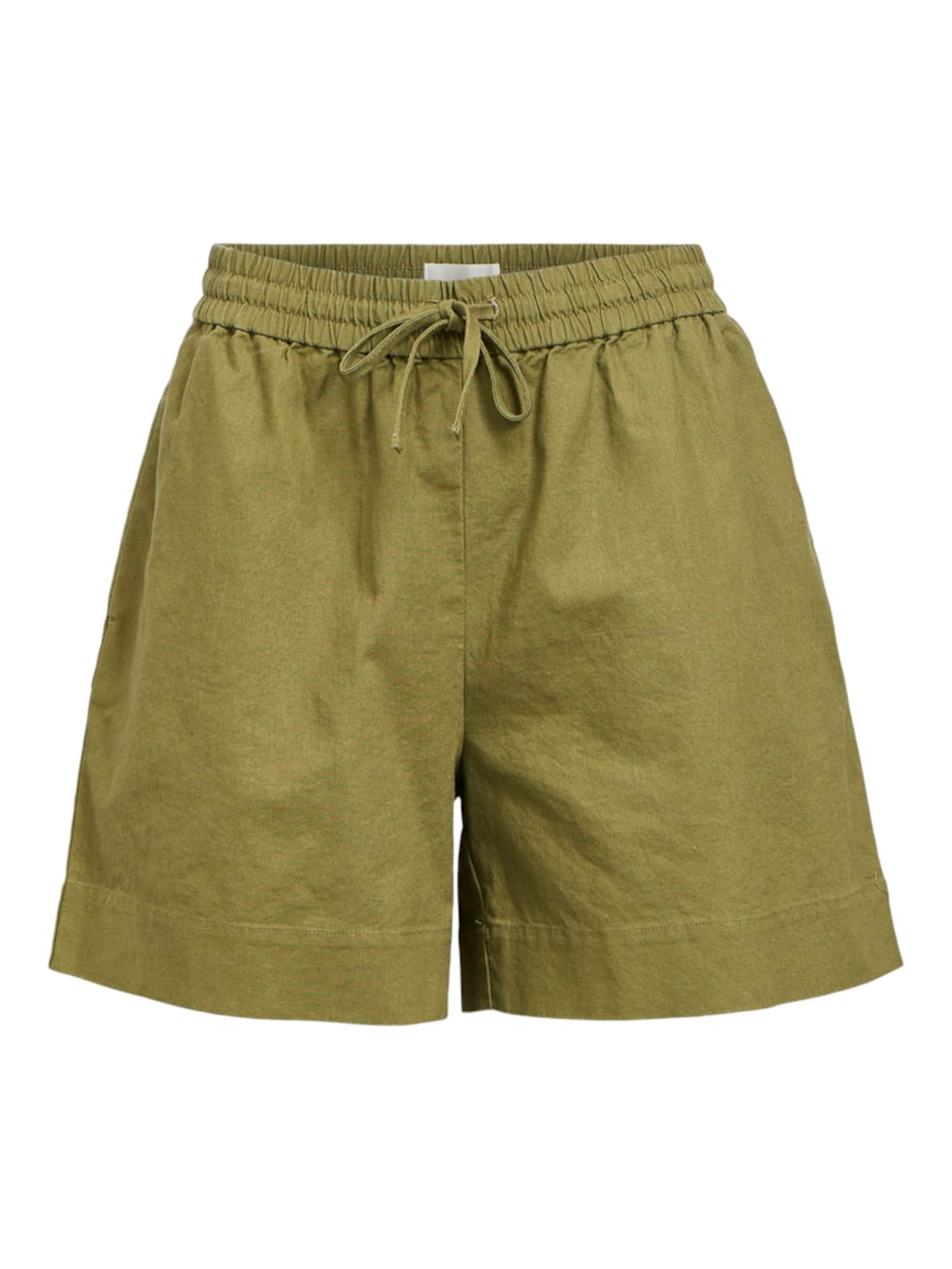 OBJECT Wide leg Pants 'VIGGO' in Green: front