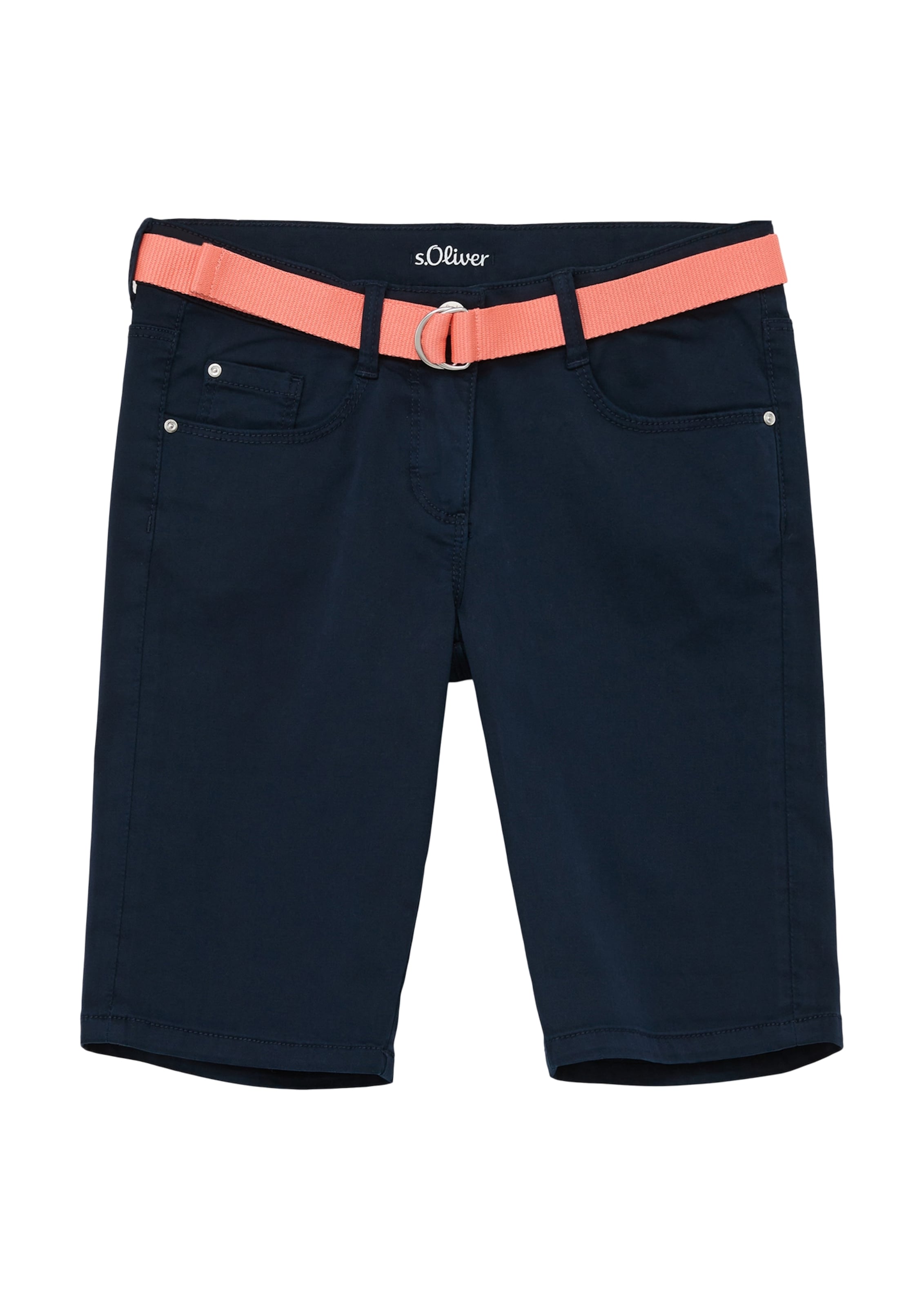 s.Oliver Trousers 'Suri' in 134 in Navy / Salmon, Item view