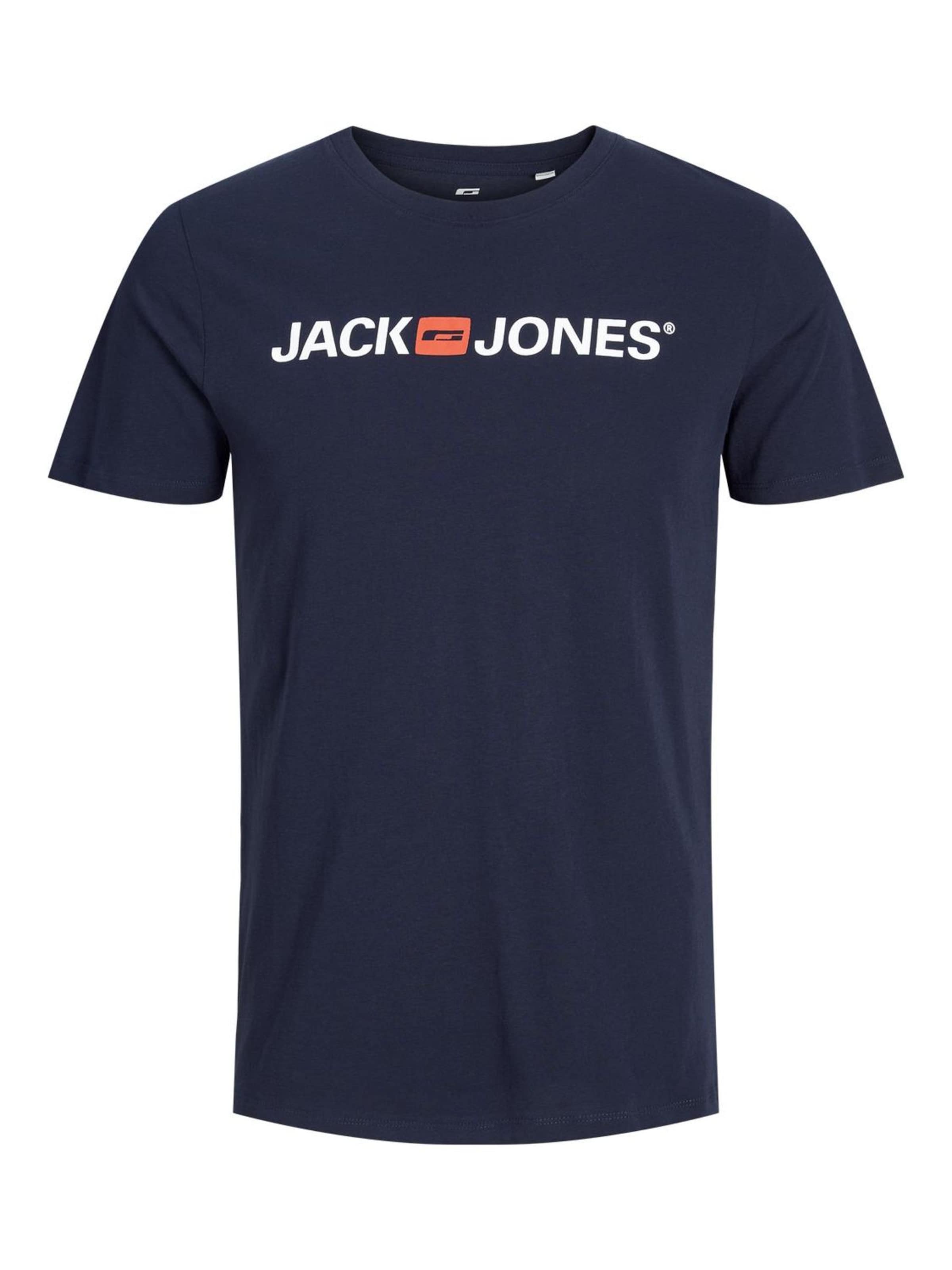 T-Shirt 'Essentials' JACK & JONES en bleu : devant