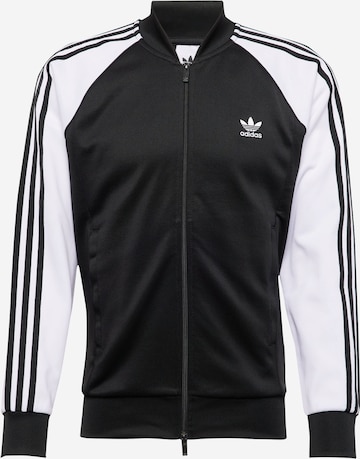 ADIDAS ORIGINALS Sweatvest 'Adicolor Classics SST' in Zwart: voorkant