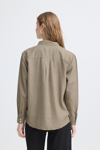 ICHI - Blusa 'LINNO' em bege