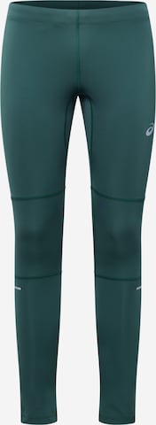 Skinny Pantalon de sport ASICS en vert : devant