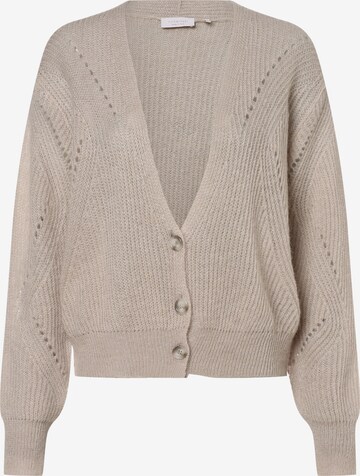 Rich & Royal Knit Cardigan in Beige: front