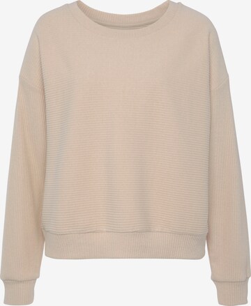 Sweat-shirt s.Oliver en beige : devant