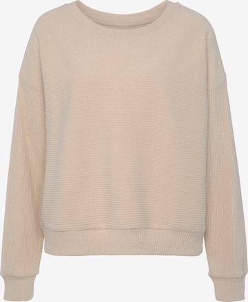 Sweat-shirt s.Oliver en beige : devant