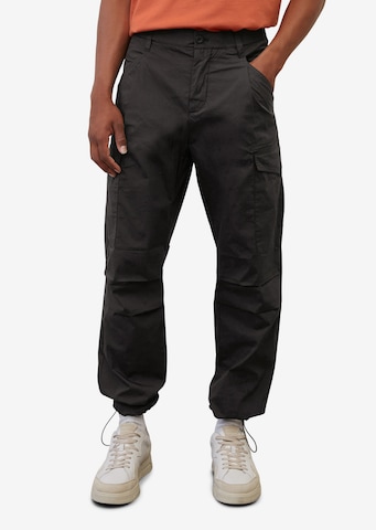 Marc O'Polo Loose fit Cargo Pants ' Belsbo' in Black: front