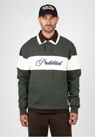 Sweat-shirt 'Back In The Days' Prohibited en vert : devant