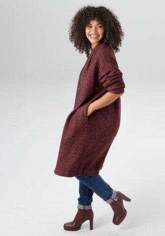 Aniston Knit Cardigan in Red