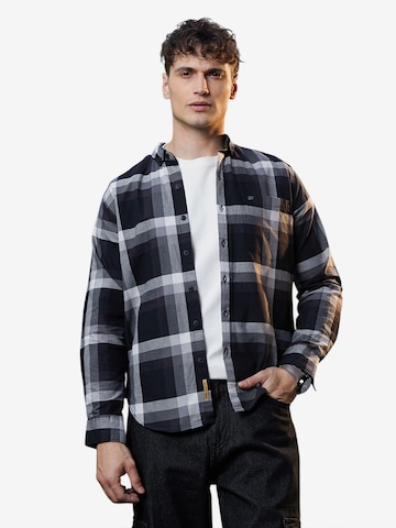 Campus Sutra Comfort fit Koszula 'Shiloh' w kolorze czarny: przód