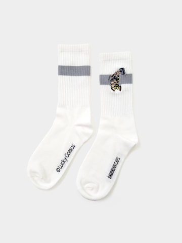 Bavarian Caps Socks 'Joe Dalton' in White: front