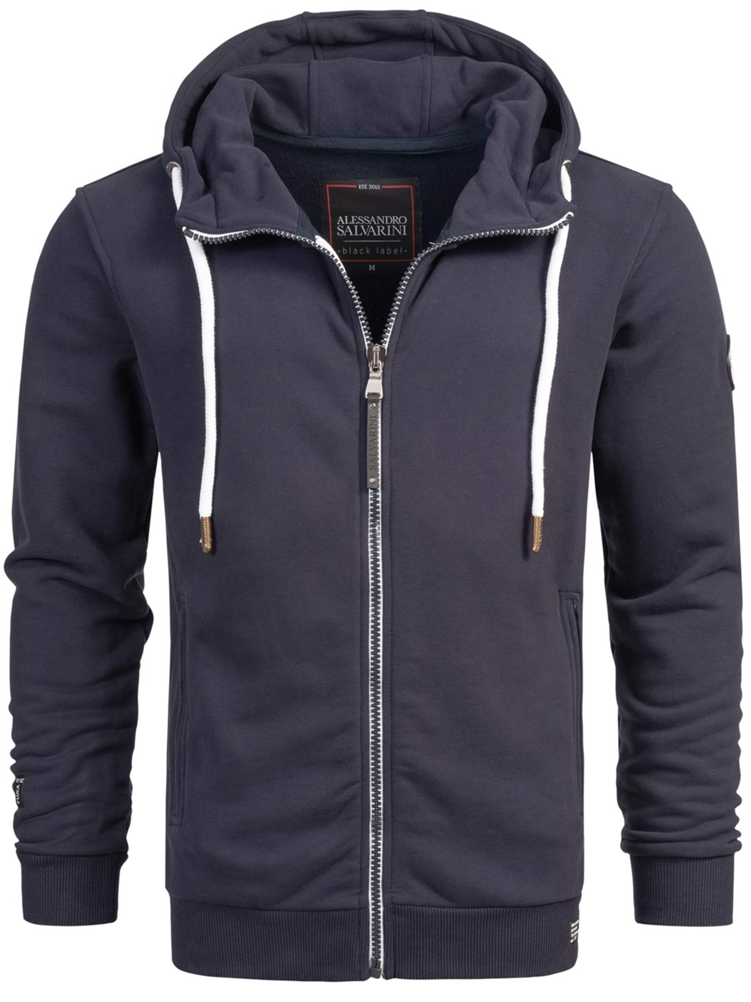 Alessandro Salvarini Sweatvest 'Gilio' in de kleur Navy, Productweergave