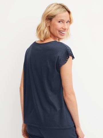 CALIDA Slaapshirt 'Favourites Tiles' in Blauw