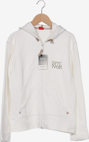 ESPRIT Sweatshirt & Zip-Up Hoodie in S in White: front