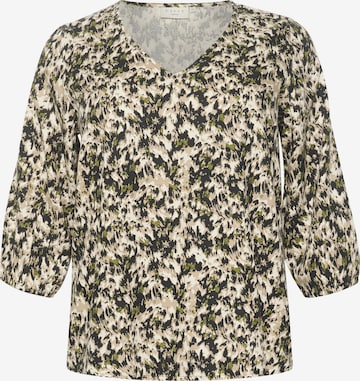 KAFFE CURVE Blouse 'Cala' in Beige: front