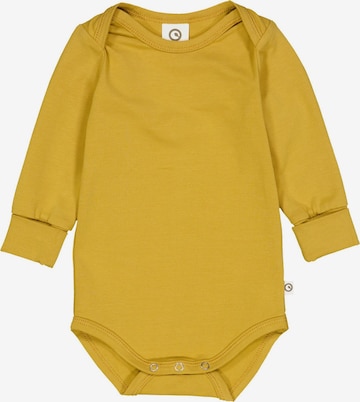 Barboteuse / body Müsli by GREEN COTTON en jaune : devant