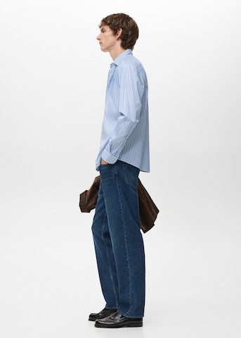 MANGO MAN Regular fit Button Up Shirt 'Playr' in Blue