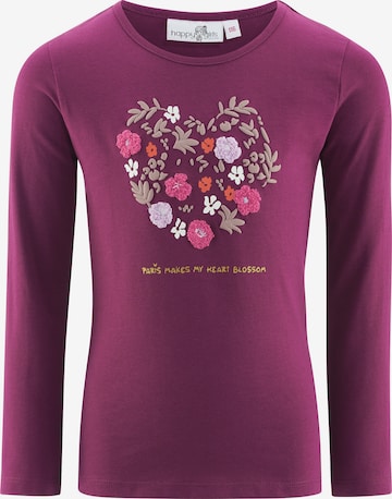 T-Shirt happy girls en rouge : devant