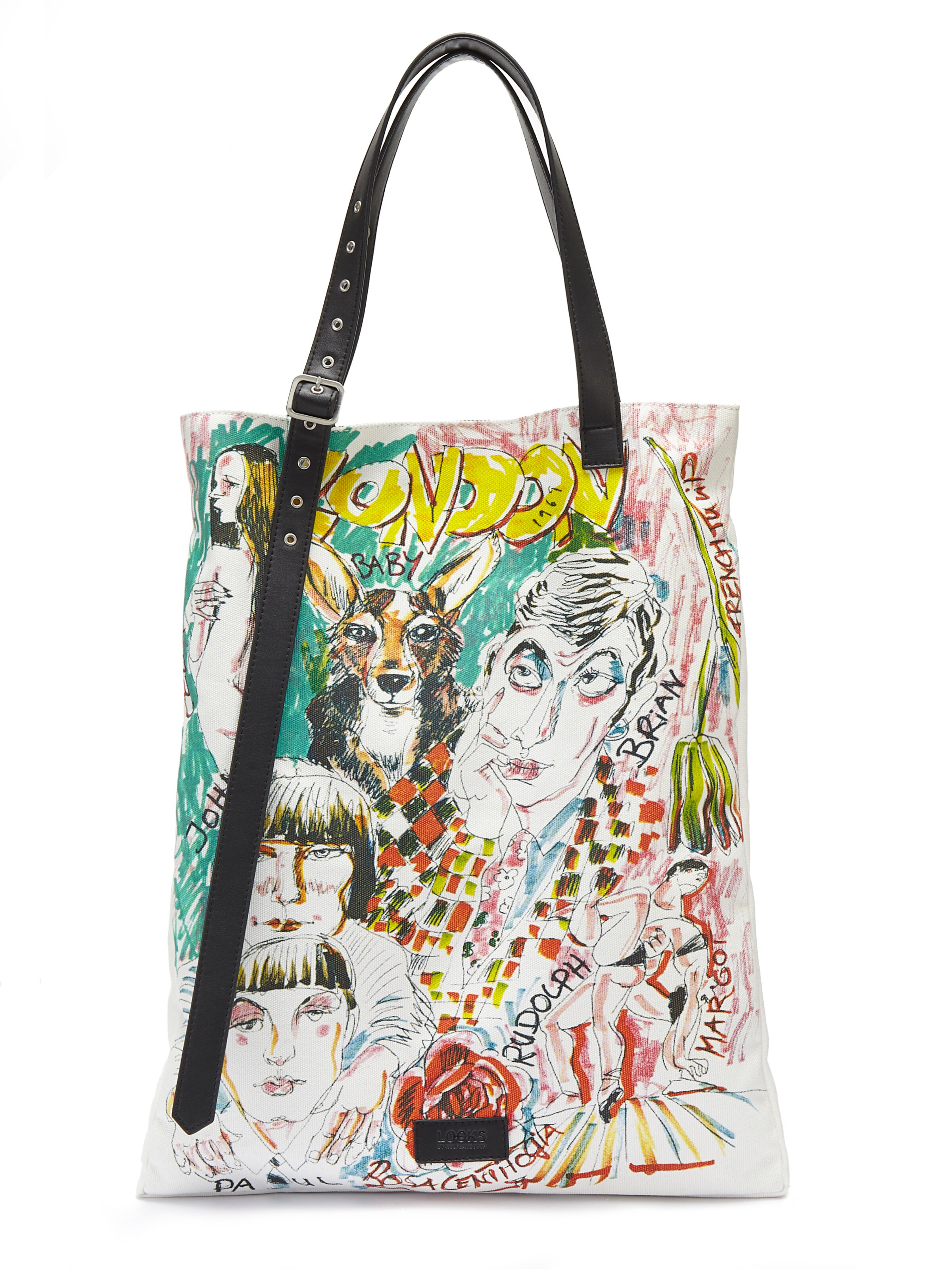 Cabas LOOKS by Wolfgang Joop en blanc : devant