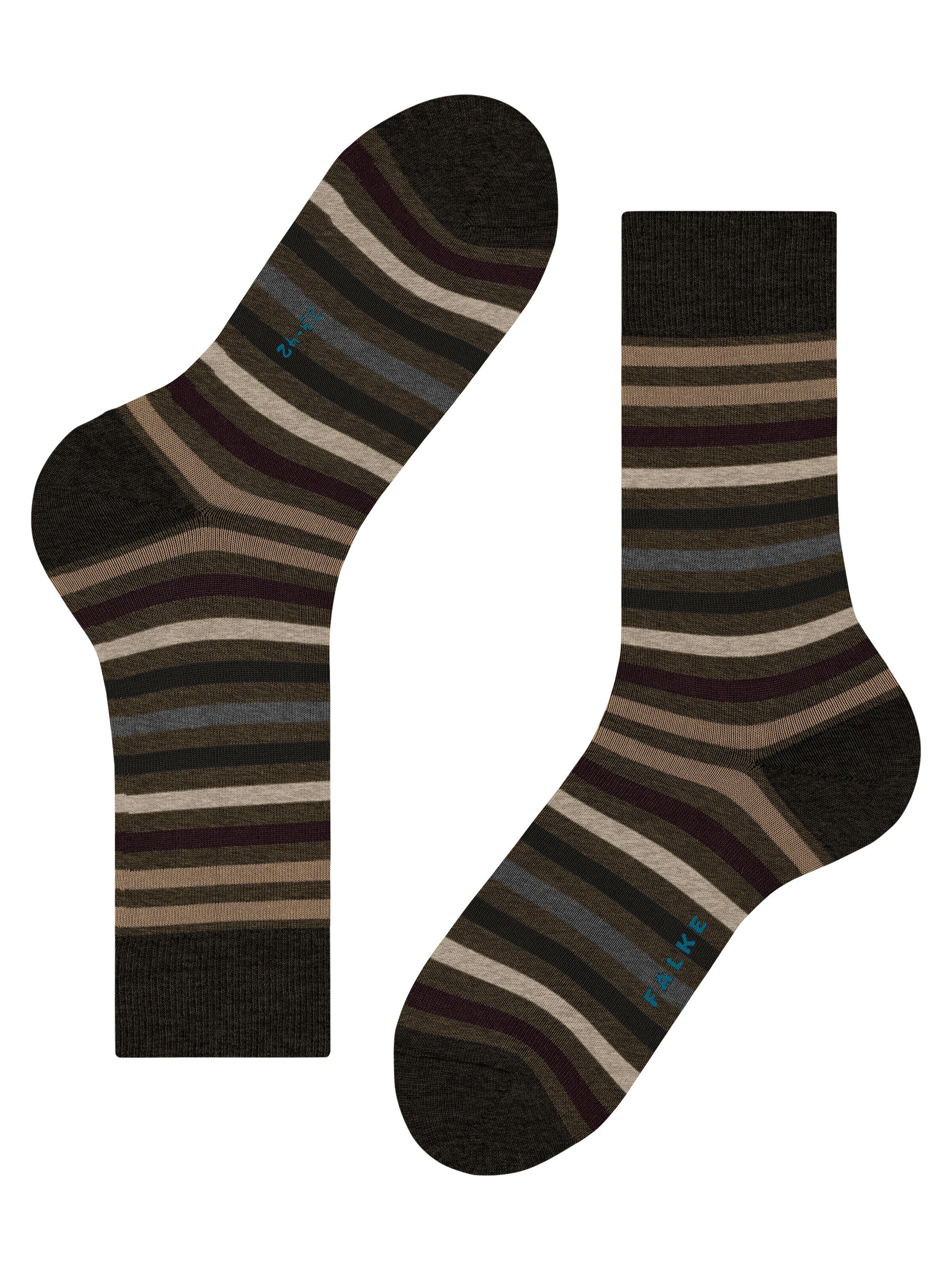 FALKE Socks 'Tinted Stripe' in Green