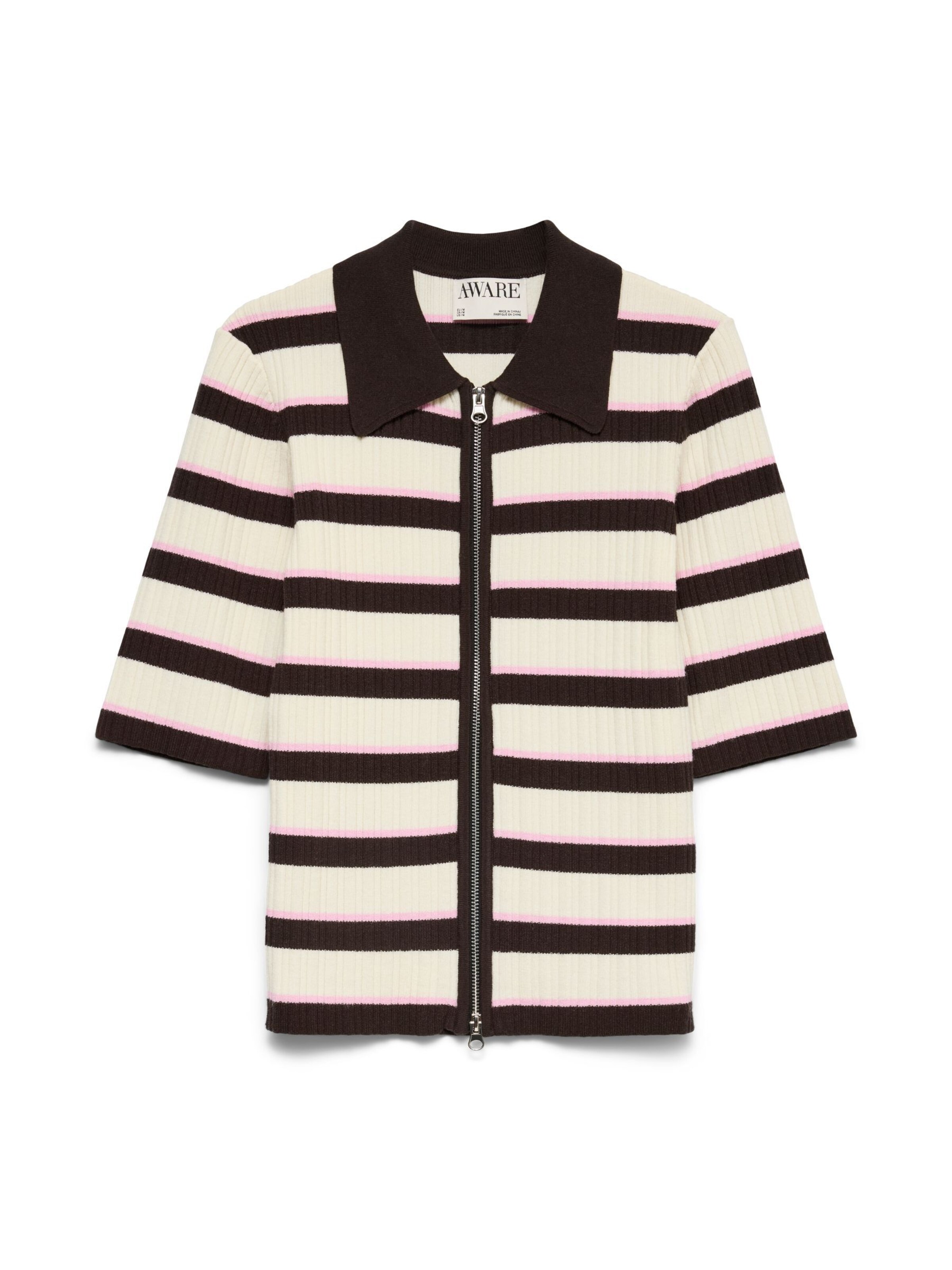 Giacchetta 'AWHanna' VERO MODA di colore crema / cioccolato / rosa, Visualizzazione prodotti