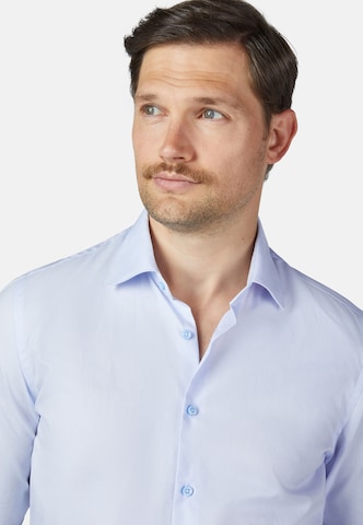 HECHTER PARIS Regular fit Zakelijk overhemd 'Kent MF' in Blauw