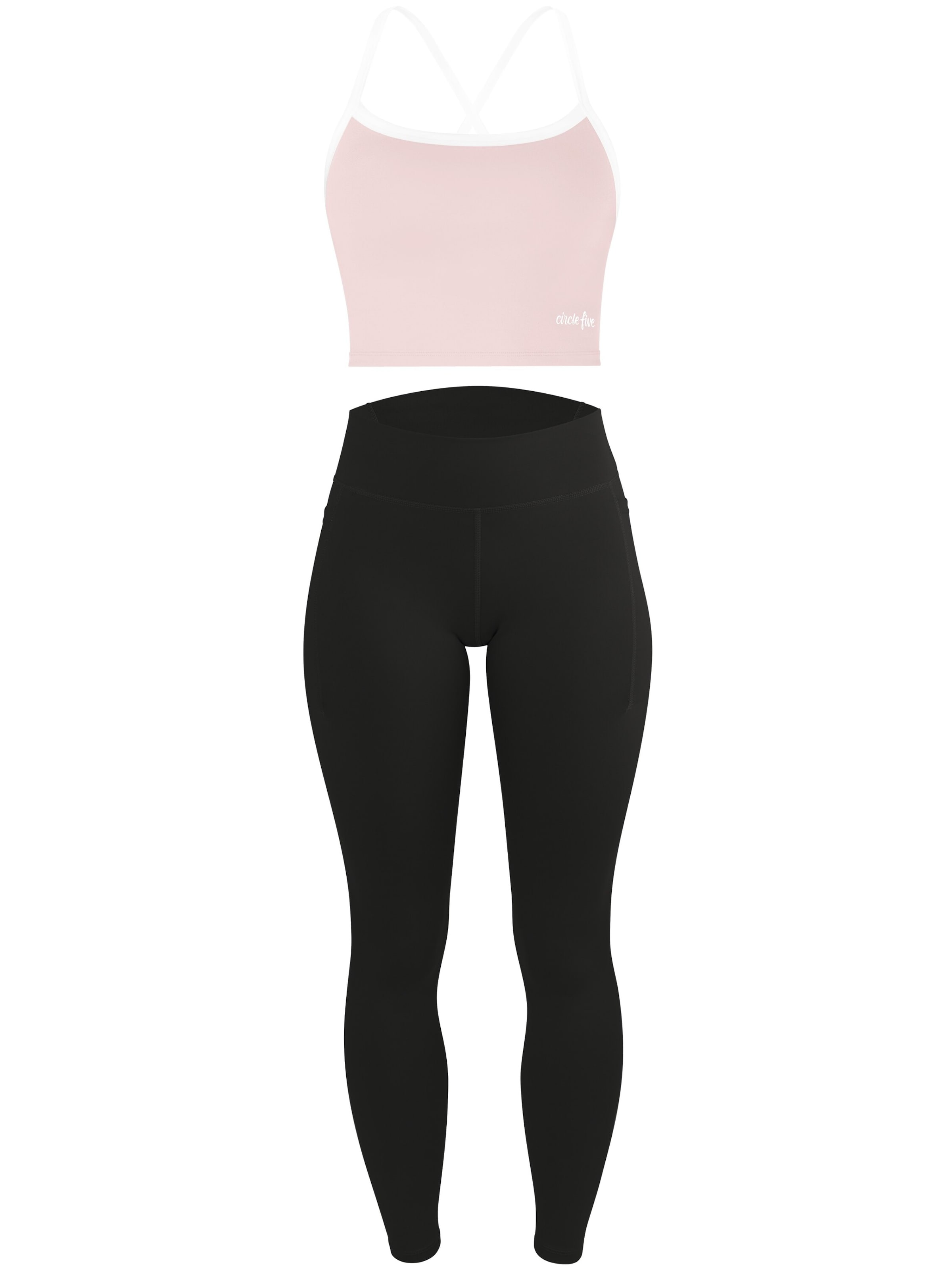 Completo sportivo di normani in rosa: frontale