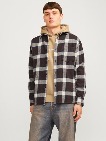JACK & JONES Regular fit Button Up Shirt 'JORFrederiksberg' in Blue: front