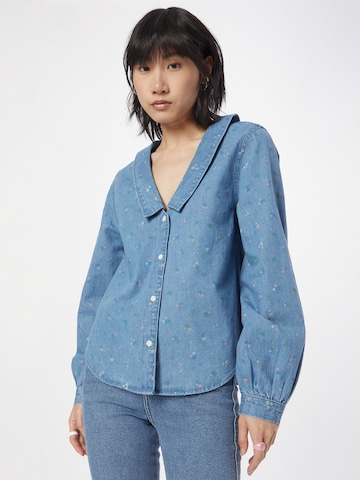 Monki Blouse in Blue: front